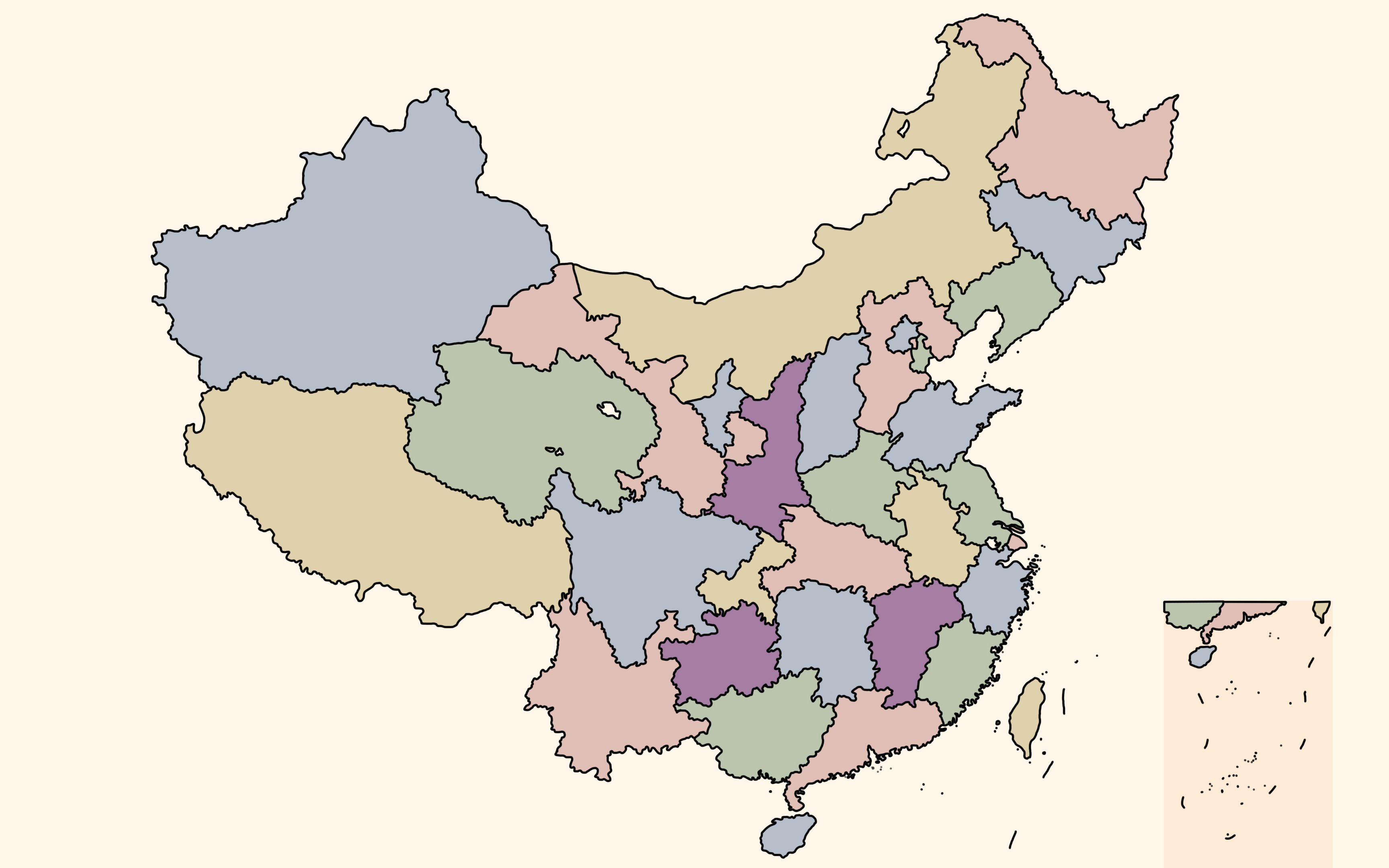 全国地图简图图片