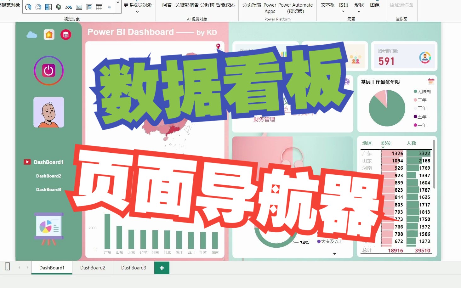 Power BI数据看板——页面导航器设计哔哩哔哩bilibili