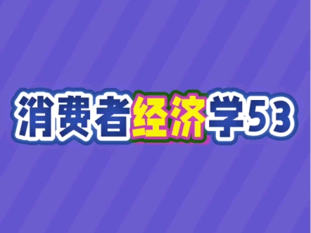 消费者经济学53哔哩哔哩bilibili