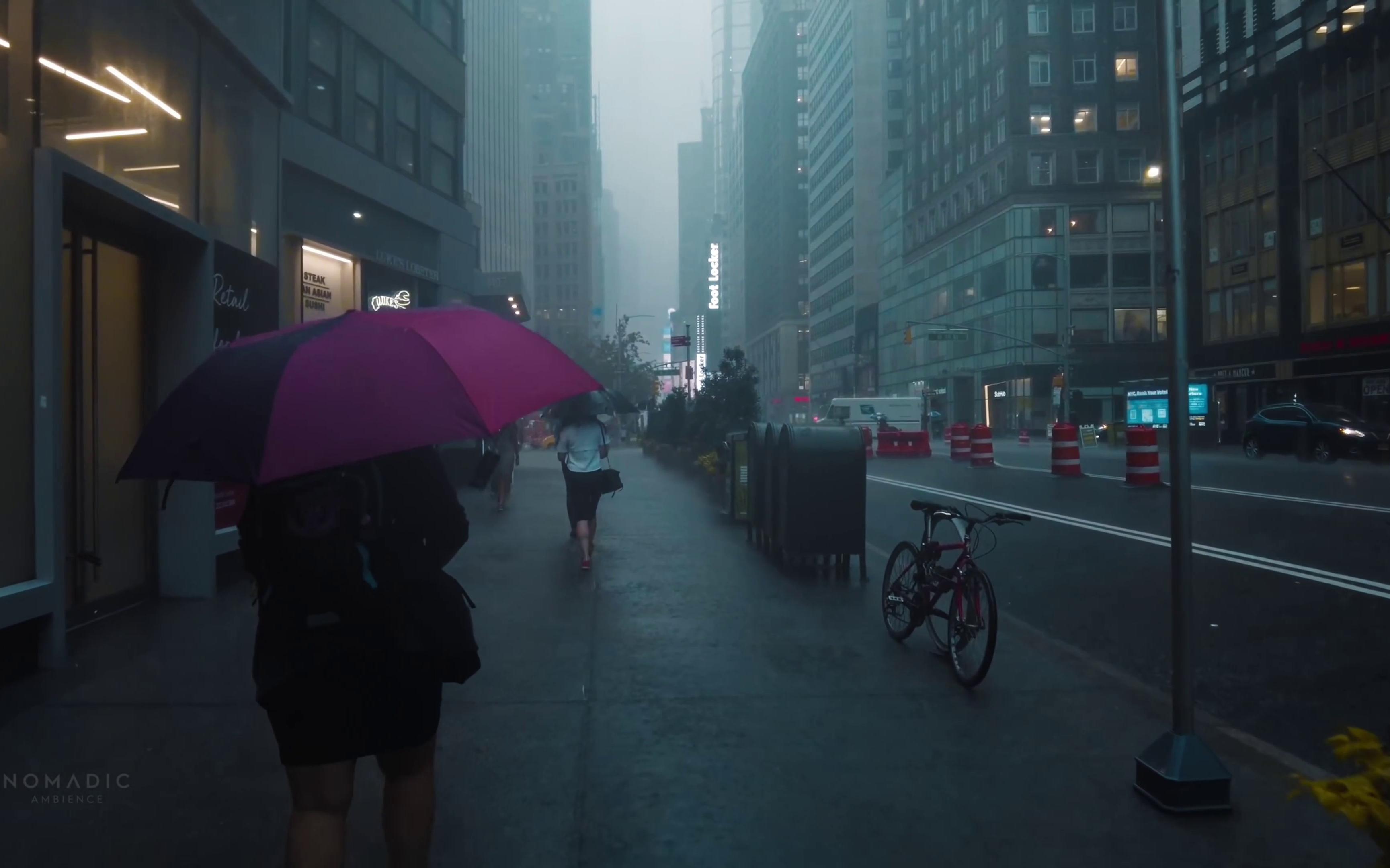 [图]【??】 暴雨天气的曼哈顿街道一览 。