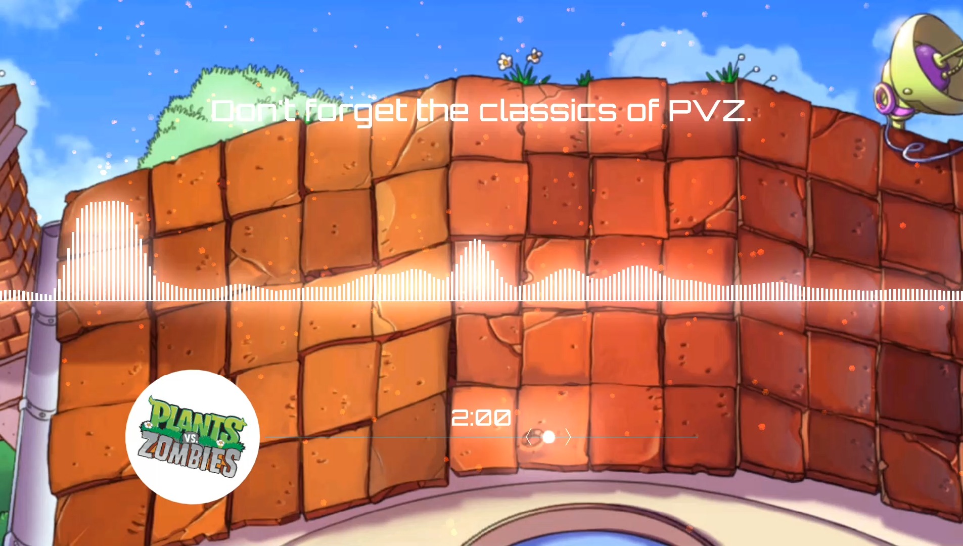 【植物大战僵尸活死人版】游戏原声音乐可视化