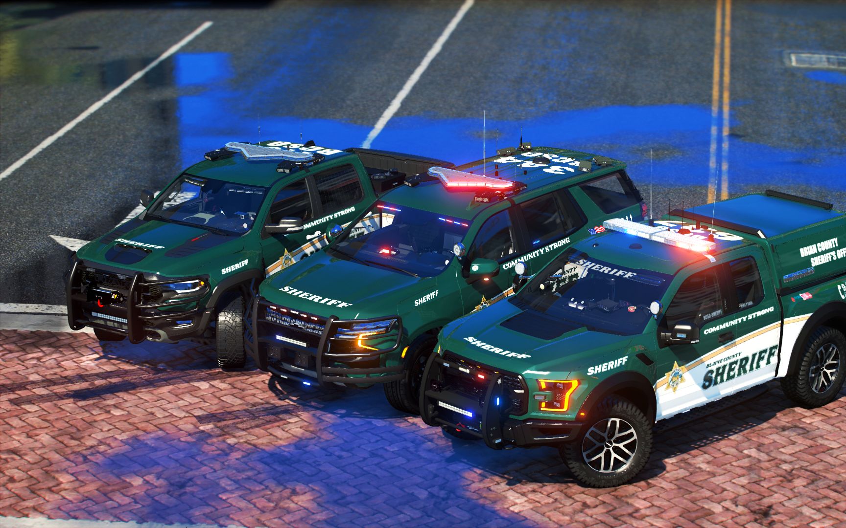 【lspdfr】:lspd洛斯桑托斯bcso布莱恩郡组合车包现已完工
