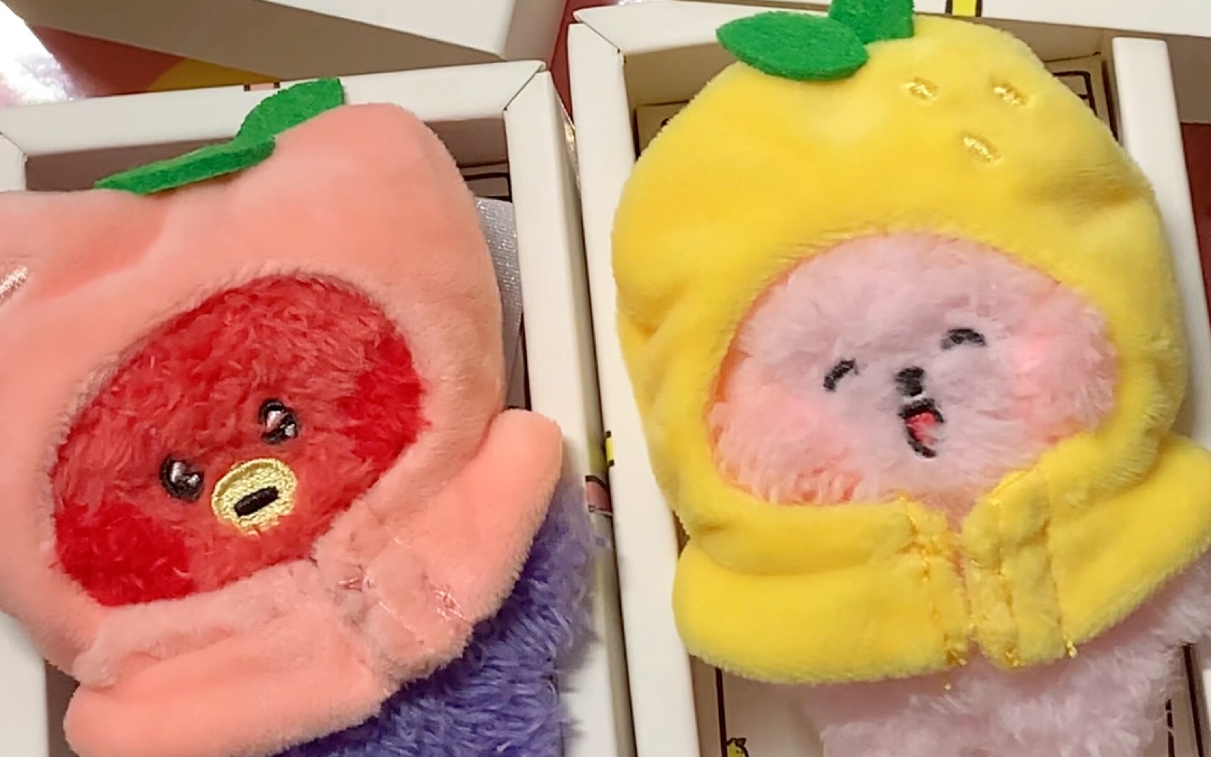 line friends新品bt21水果系列tata&cooky开箱