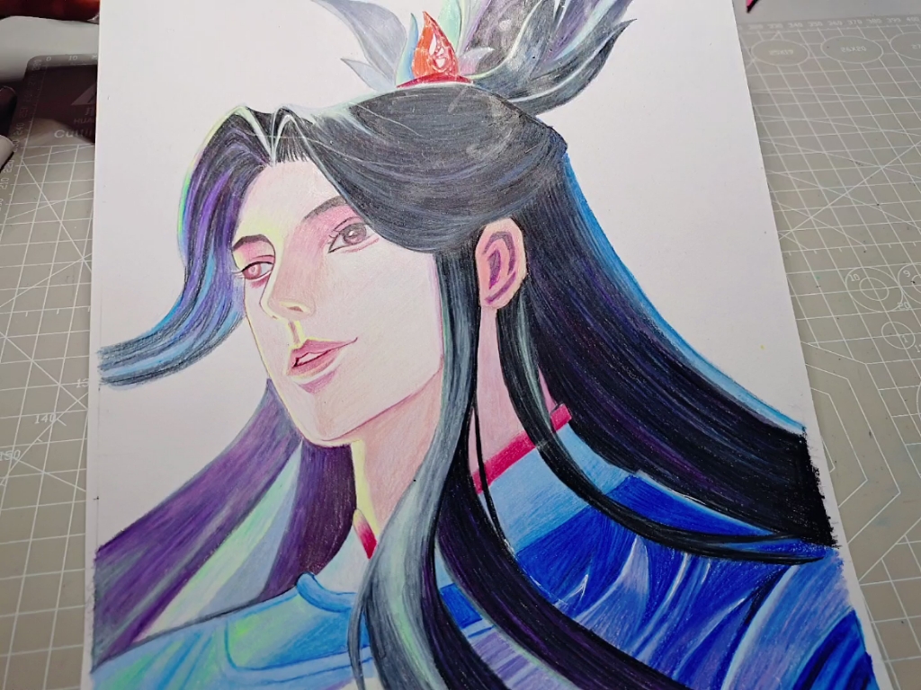 王者荣耀彩铅手绘–后羿