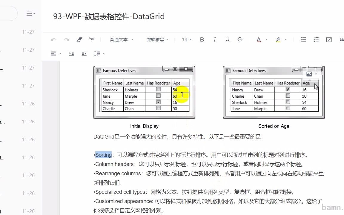 93Wpf数据表格控件Datagrid哔哩哔哩bilibili