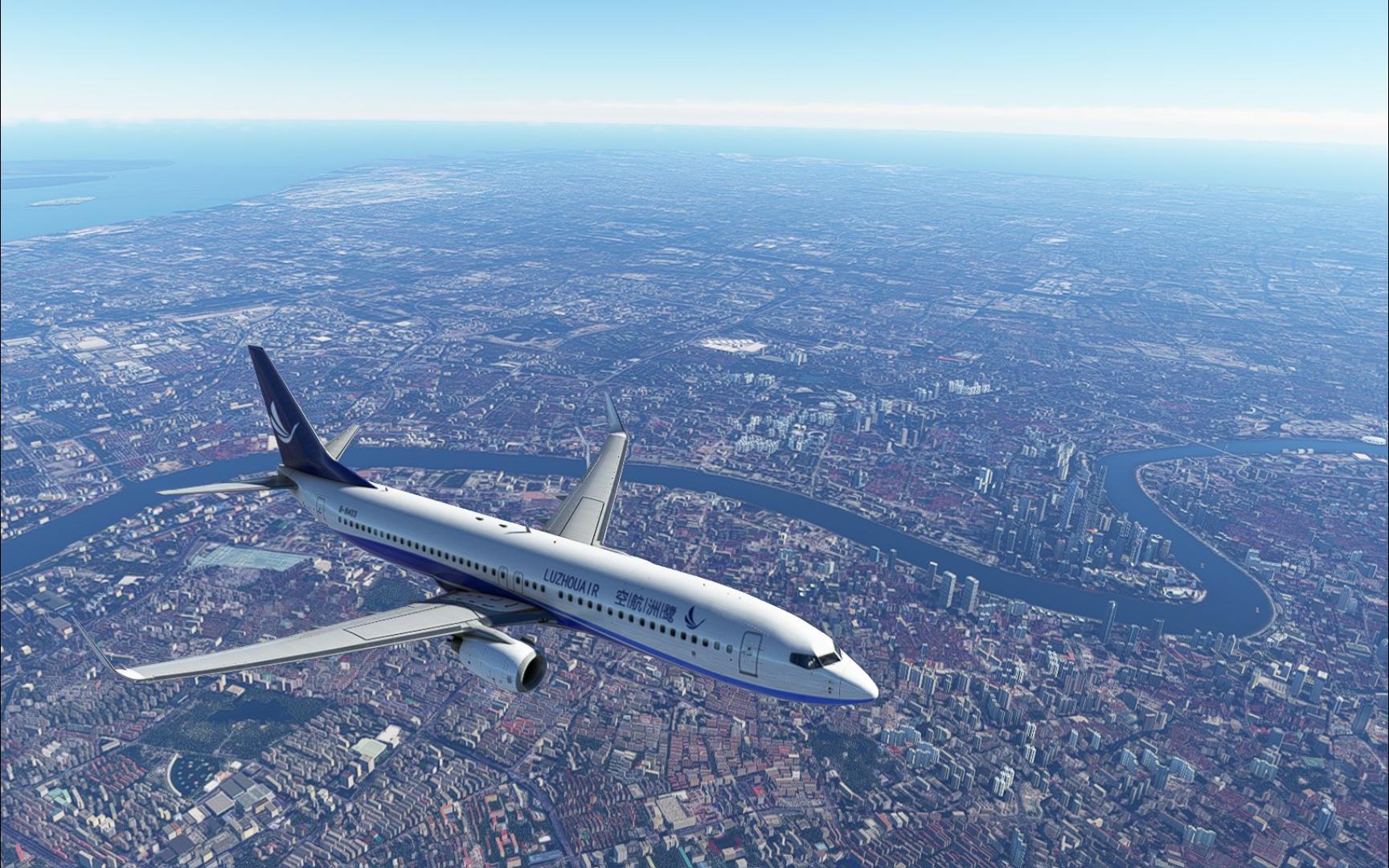 【微软模拟飞行2020】鹭洲航空b738黄昏进近鹭洲国际机场