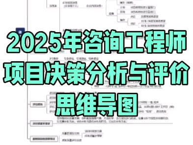 2025年咨询工程师(投资)项目决策分析与评价思维导图#咨询工程师(投资)#工程咨询资信#备考咨询工程师哔哩哔哩bilibili