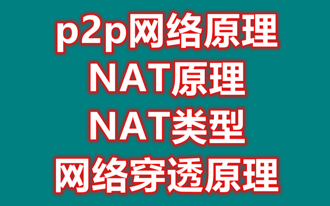 p2p网络原理,NAT原理 NAT类型 网络穿透原理哔哩哔哩bilibili