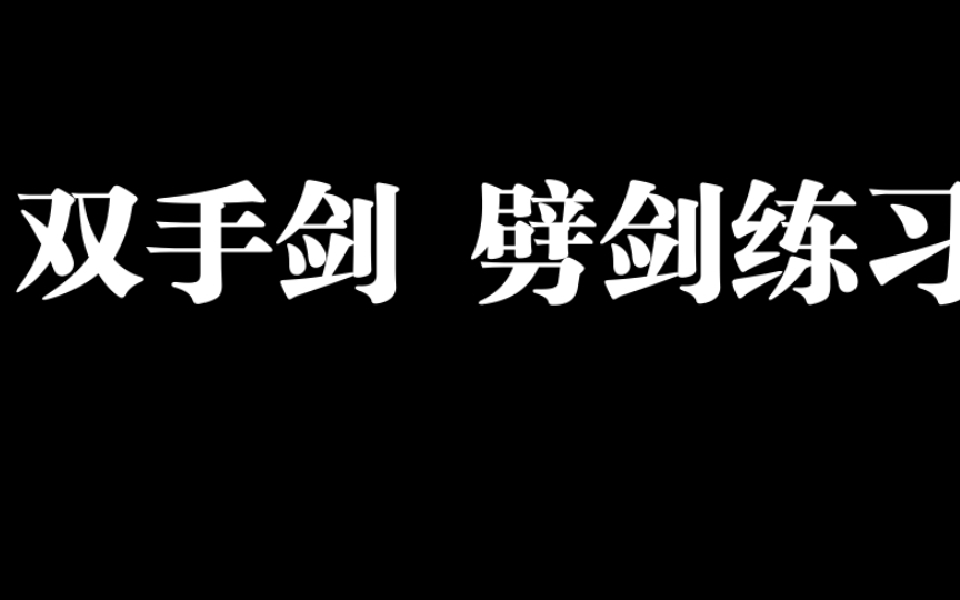 双手剑 劈剑练习哔哩哔哩bilibili