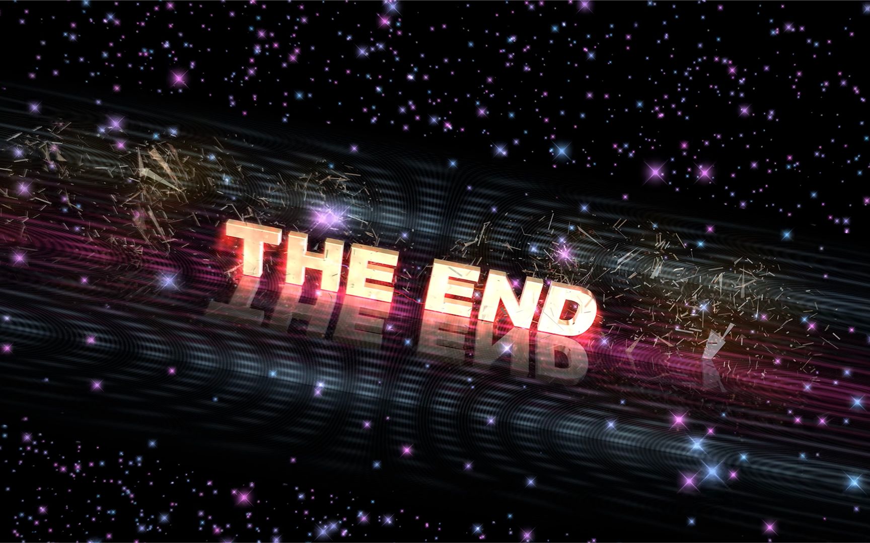 结束素材the end