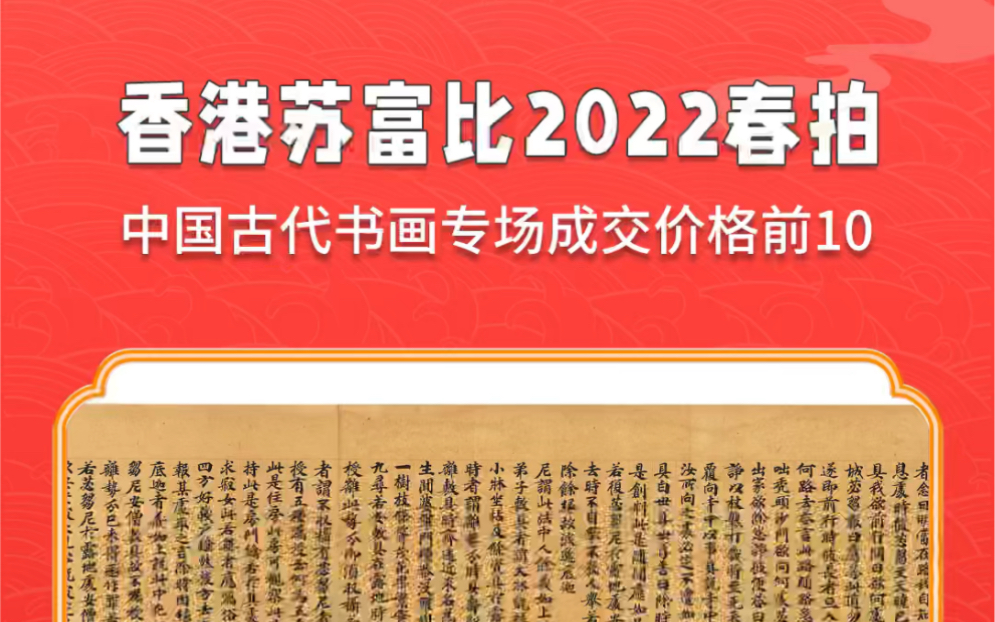 [图]宋人写经成交价领跑苏富比中国古代书画专场