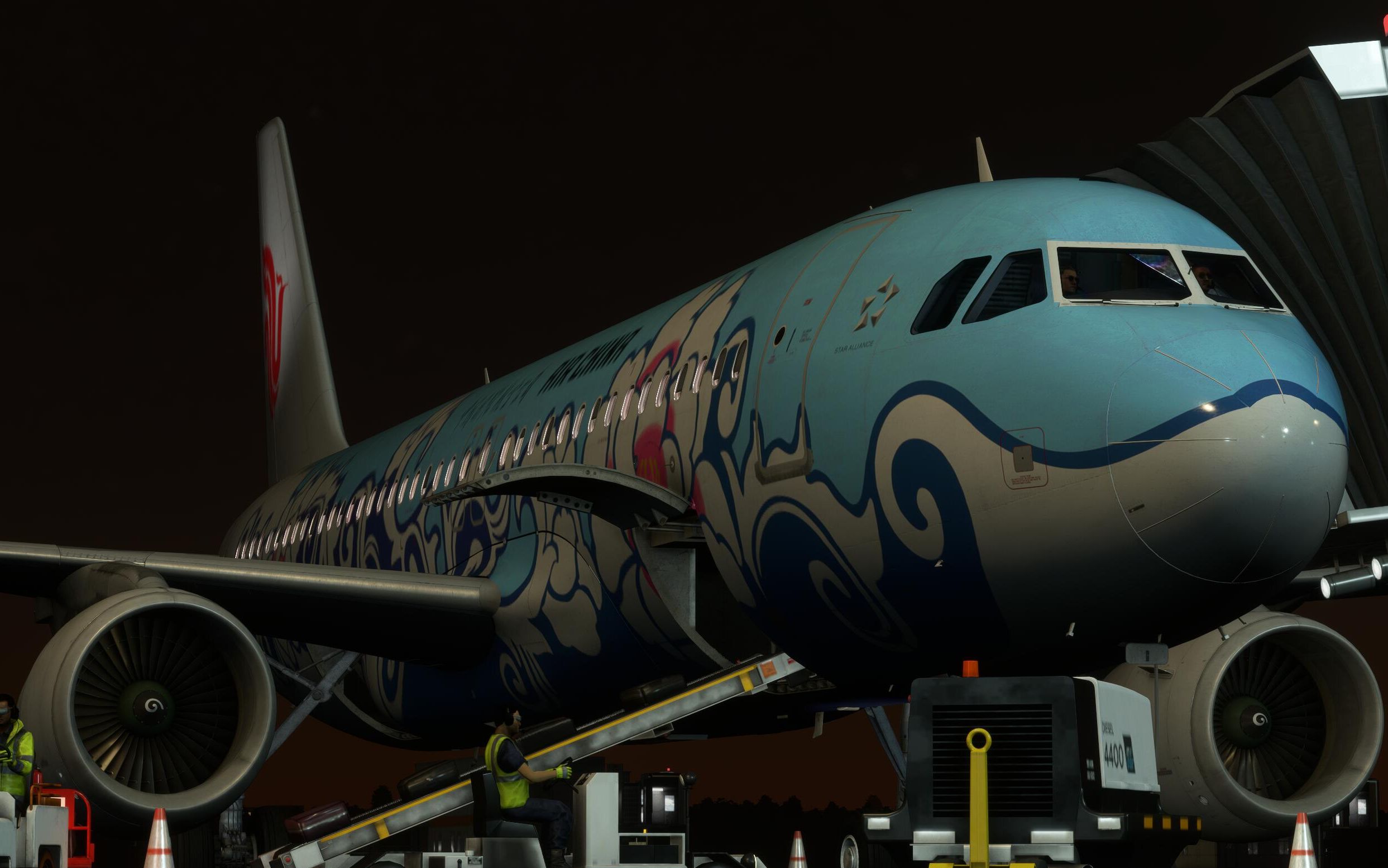 中国国际航空 a320 平壤顺安国际机场丝滑落地