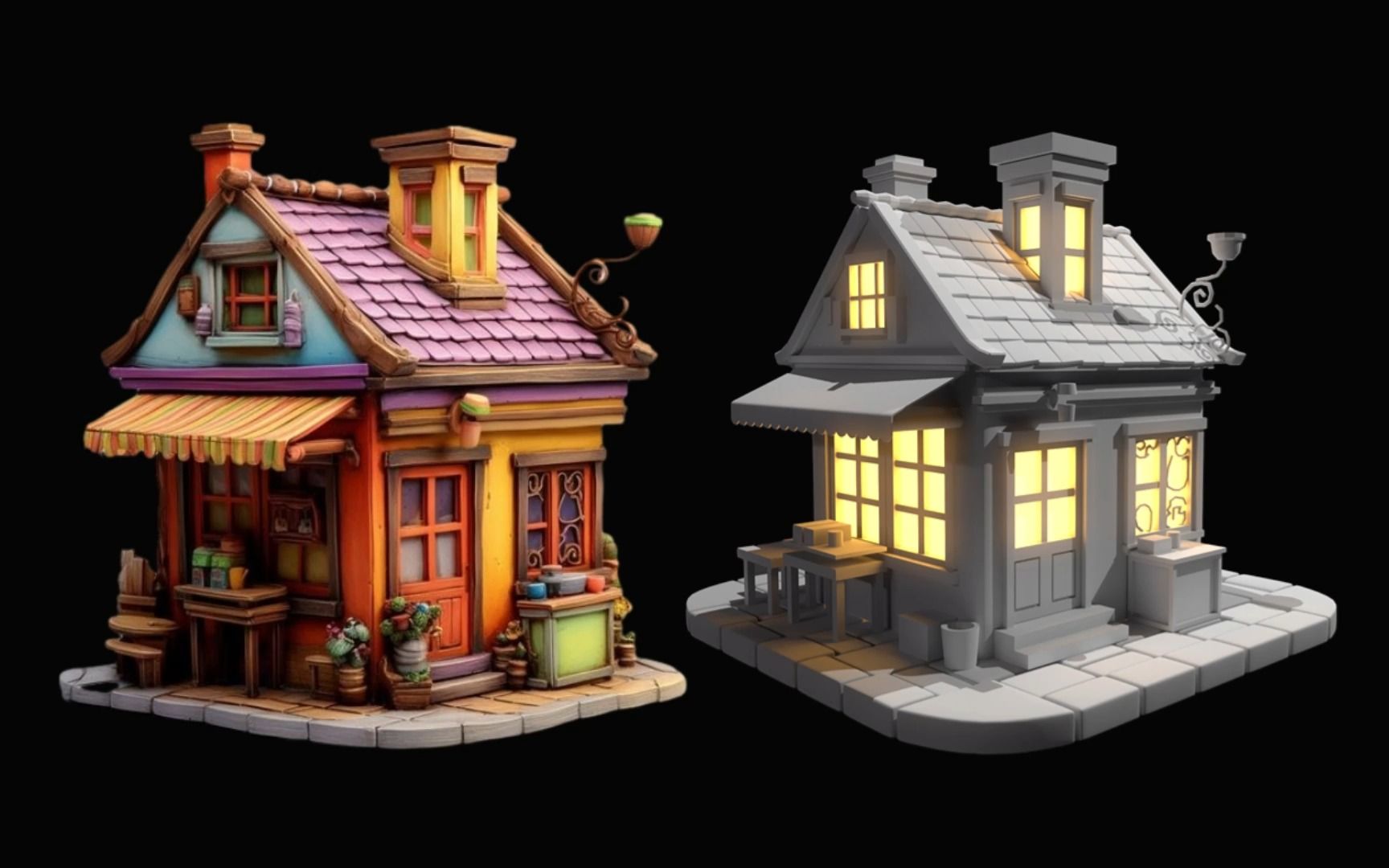 【3dmax场景建模】简单小房子制作,详细教学搭建box和比例设置,以及打