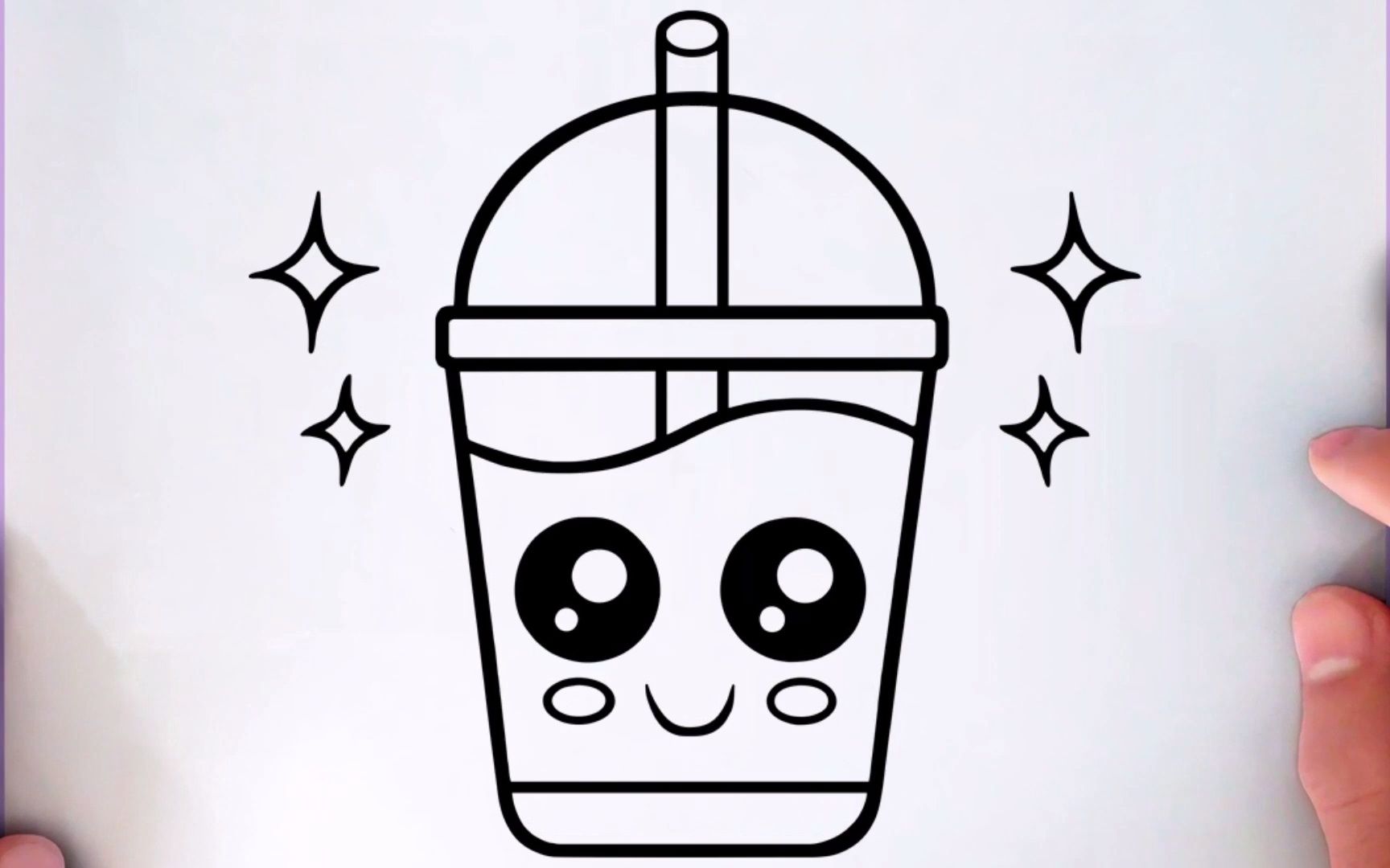 奶茶的简笔画法可爱图片