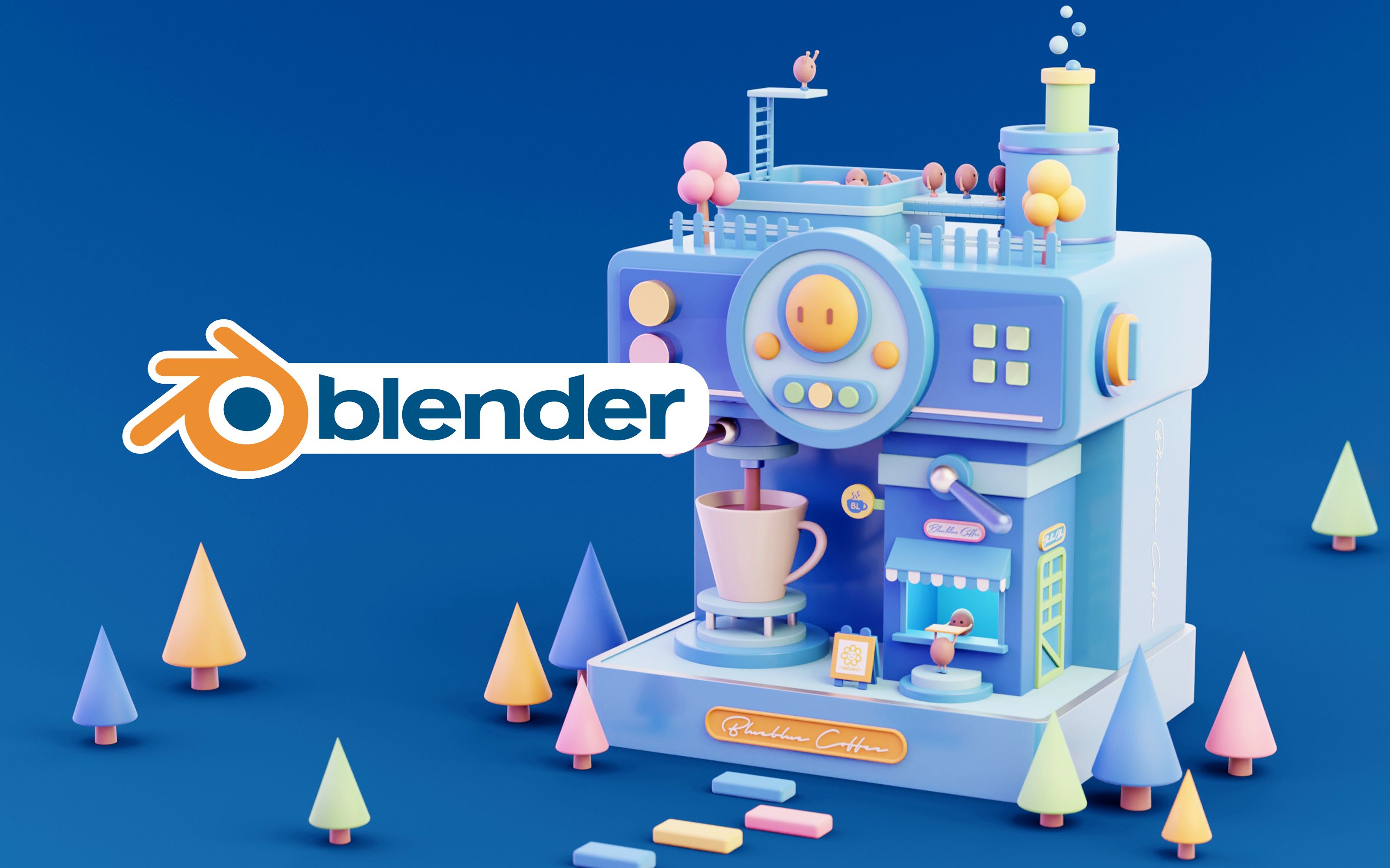 布鲁星球 | Blender 4.1零基础入门系列教程 案例2  蓝色咖啡机 建模部分 Part 4哔哩哔哩bilibili