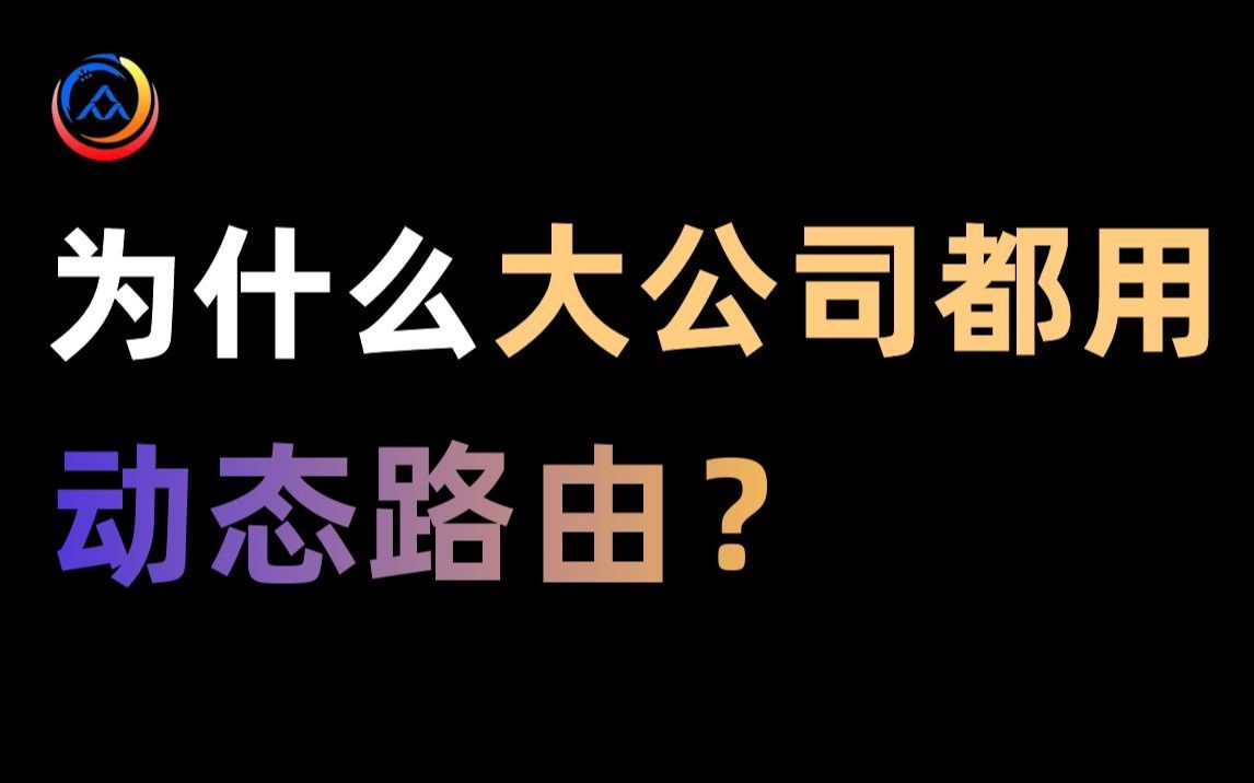 听双IE大佬聊聊:为什么中大型公司一定要用动态路由?哔哩哔哩bilibili