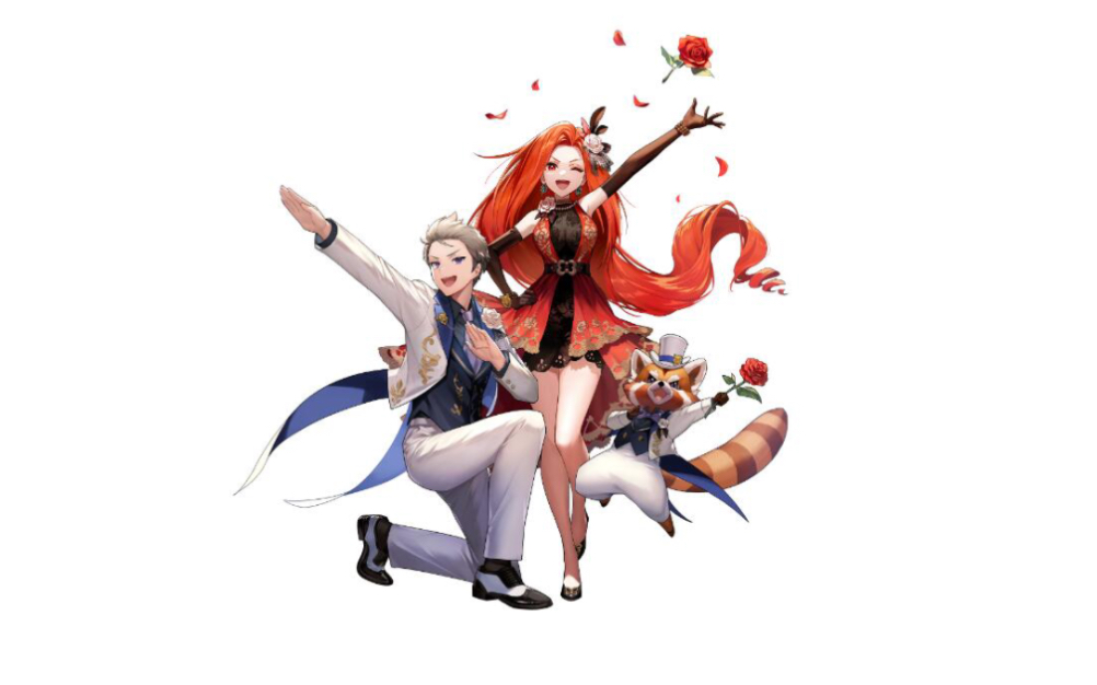 坎公骑冠剑guardiantales二周年韩服新角色疯狂熊猫三人组技能演示