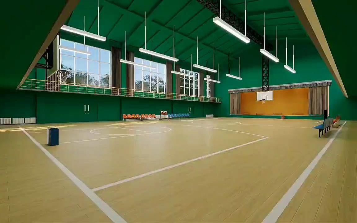 跟风灌篮高手 酷家乐一比一还原灌篮高手篮球场效果