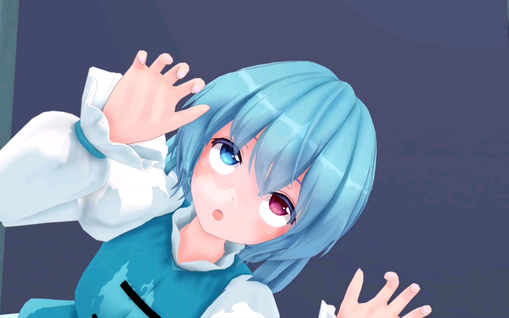 [东方mmd]假扮成雪豹吓唬你的小伞酱