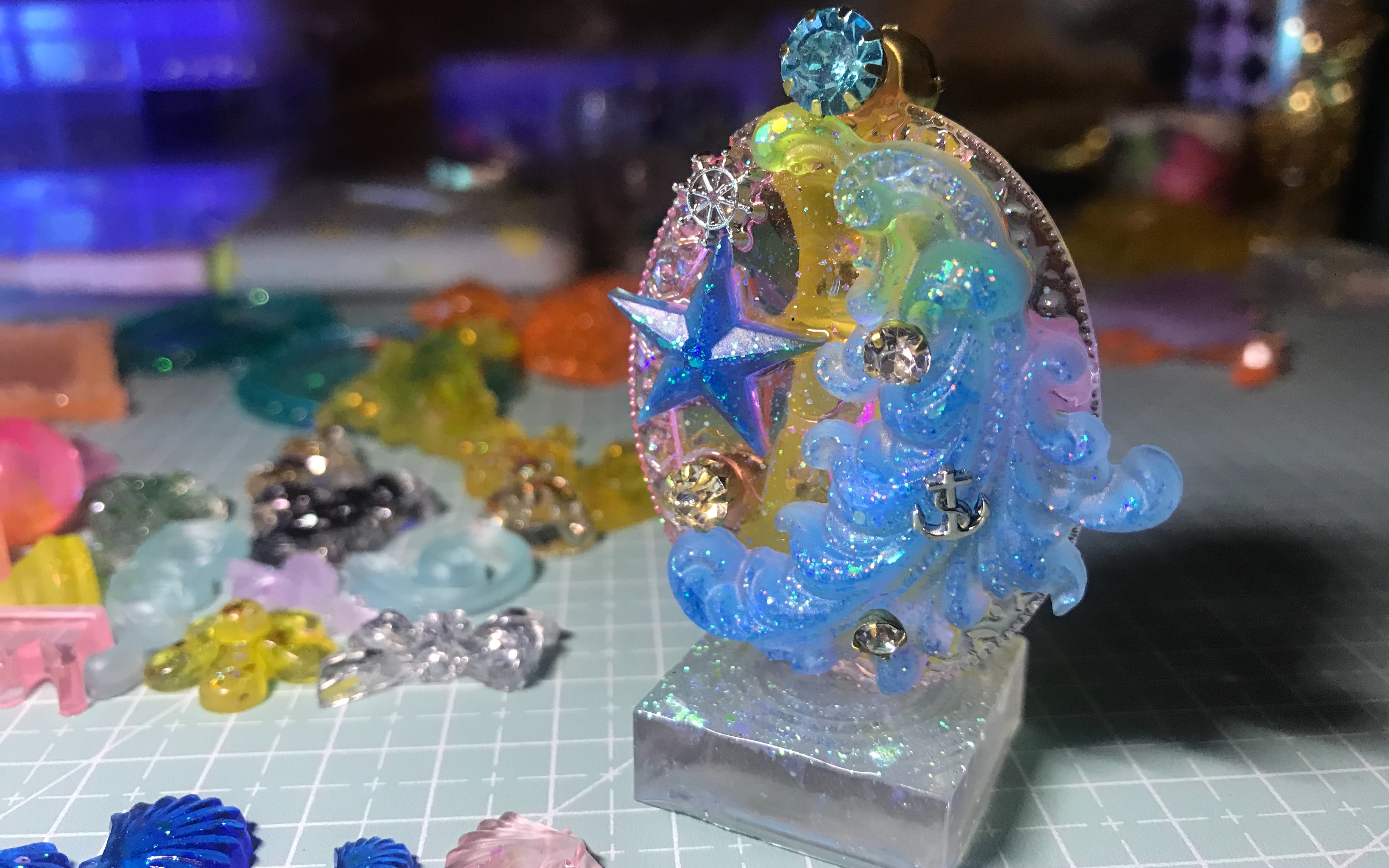 【小漂亮手作】【滴胶摆件】别样星光 一个可以拯救n多残次滴胶成品