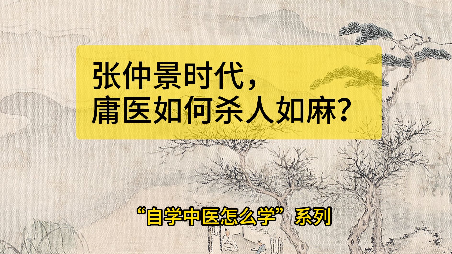 张仲景时代,庸医如何杀人?中医诊疗哪一步最重要; 伤寒论:内容越致命越被忽略; 错用“麻黄汤”的严重后果哔哩哔哩bilibili