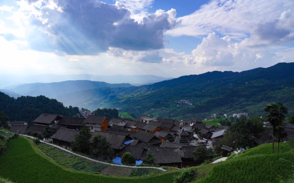 贵州之肇兴侗寨,堂安梯田