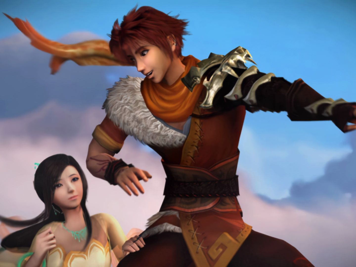 仙剑奇侠传五姜云凡带唐雨柔御剑飞行