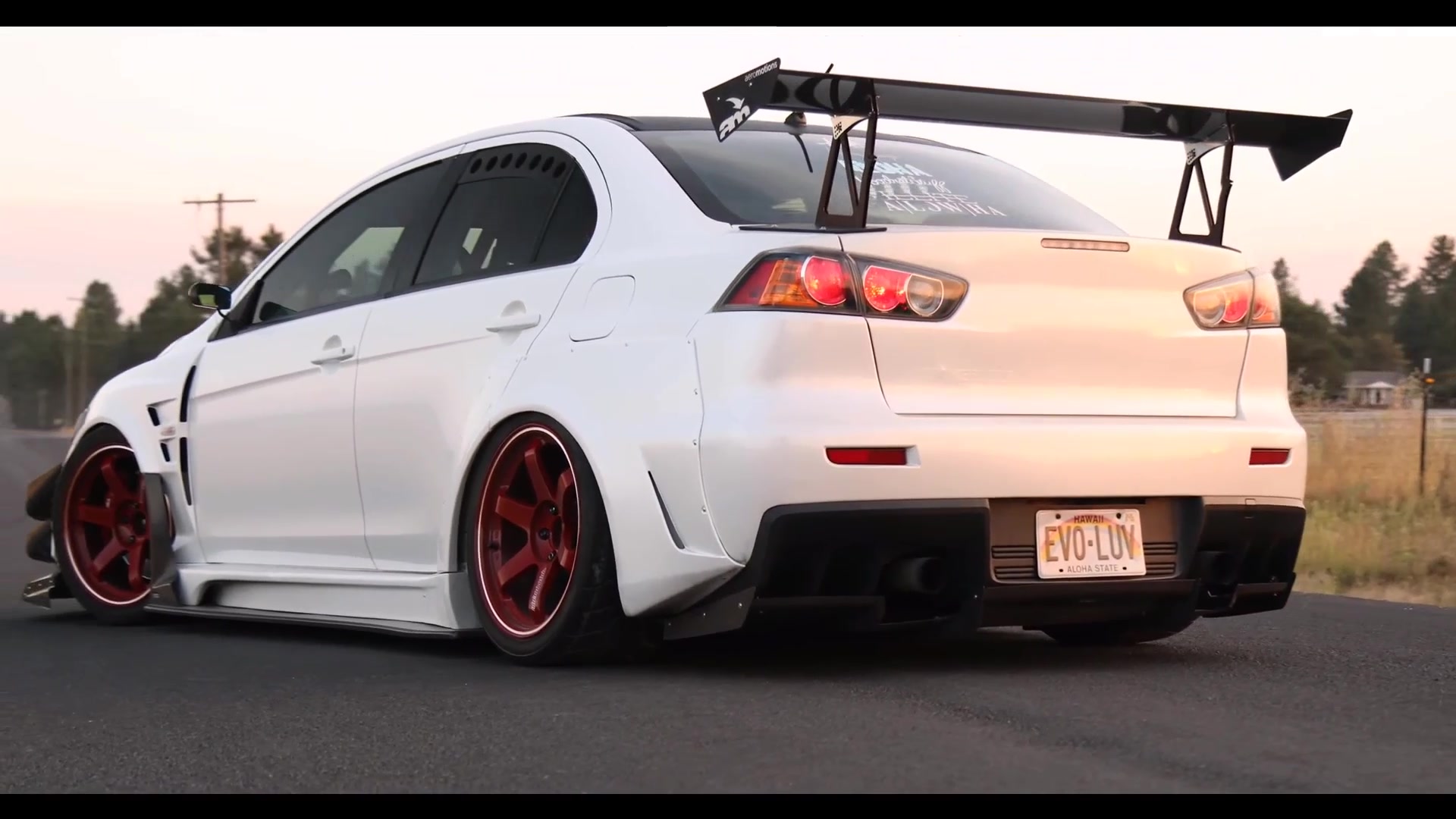 【白色 宽体 evo】优质汽车摄影短片 三菱evo10