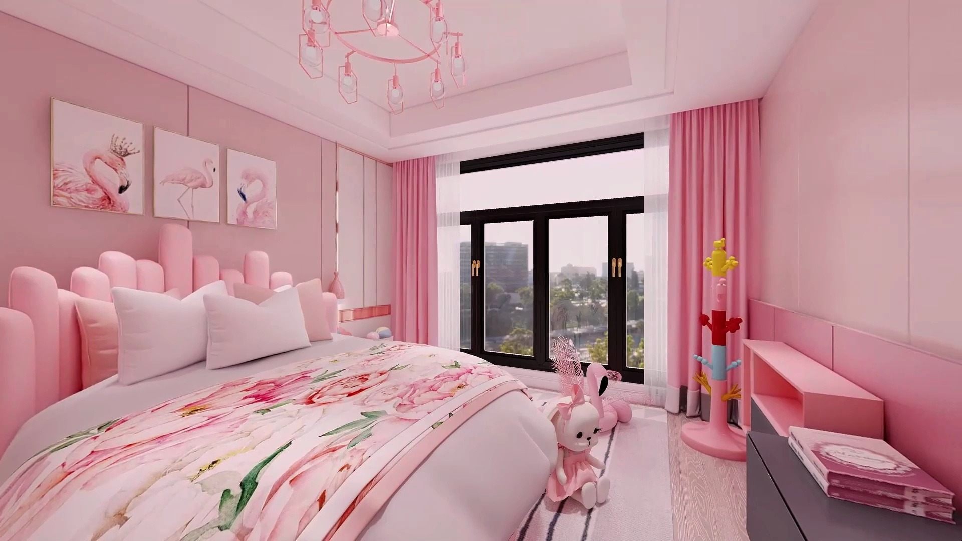 少女心公主房粉色设计