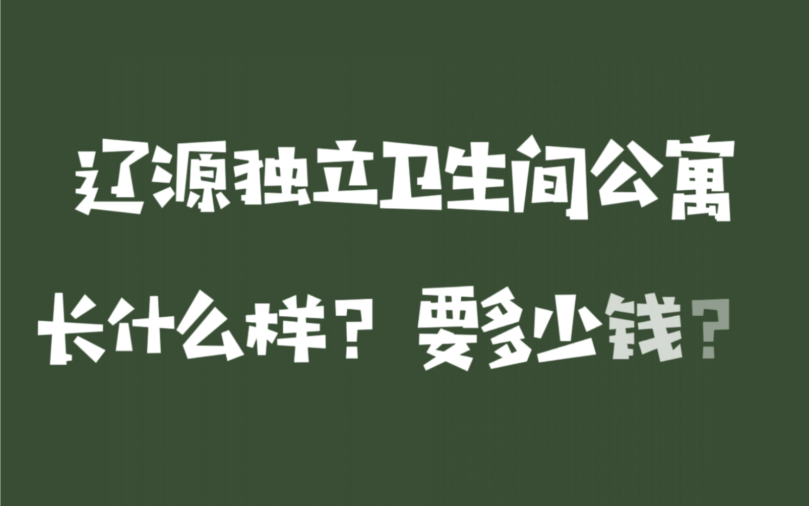 辽源市福利卫生间的合租公寓,一个月多少钱?您觉得怎么样?哔哩哔哩bilibili