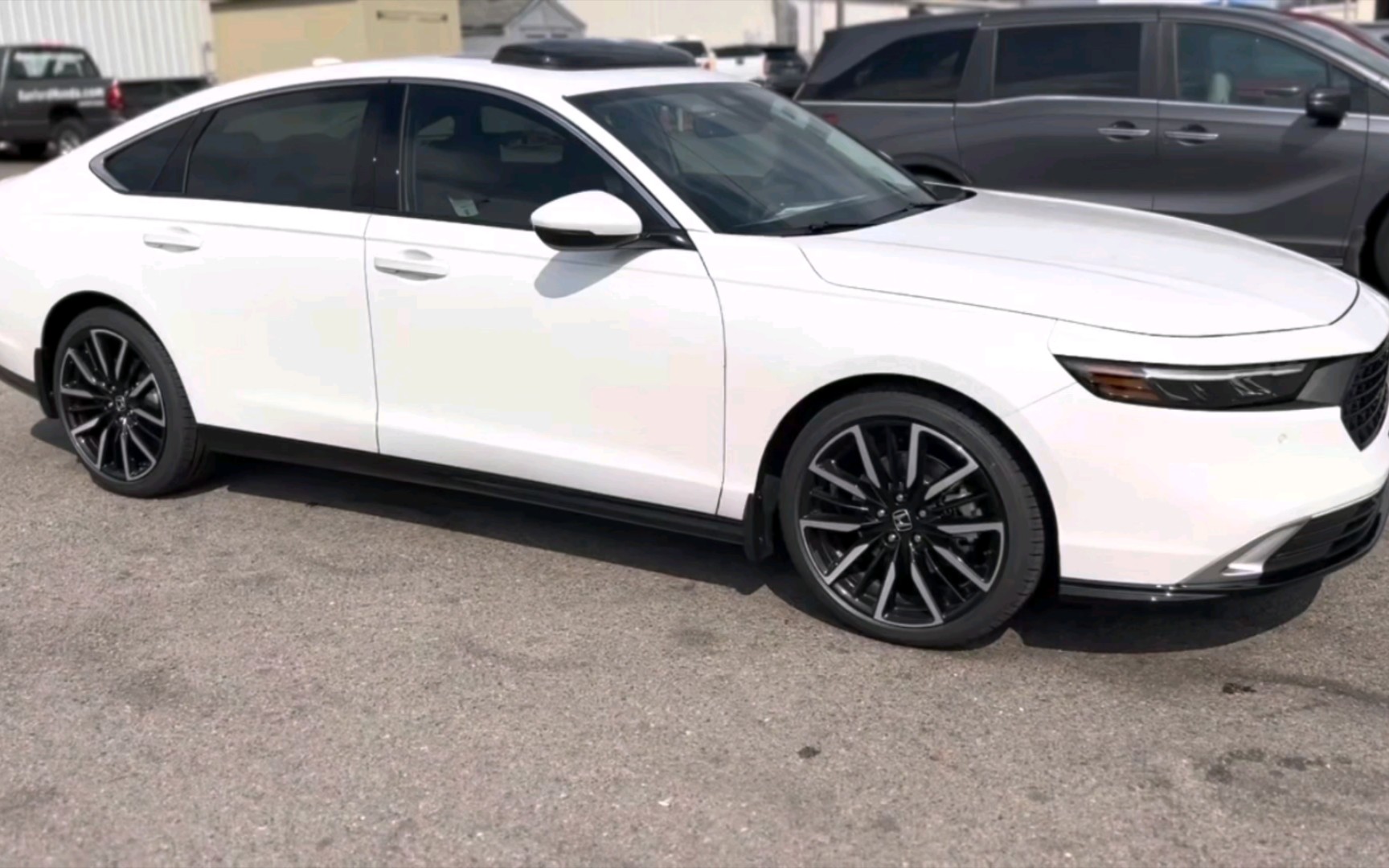 雅阁2023款白色,除了前脚有点丑,屁股和侧面都很帅