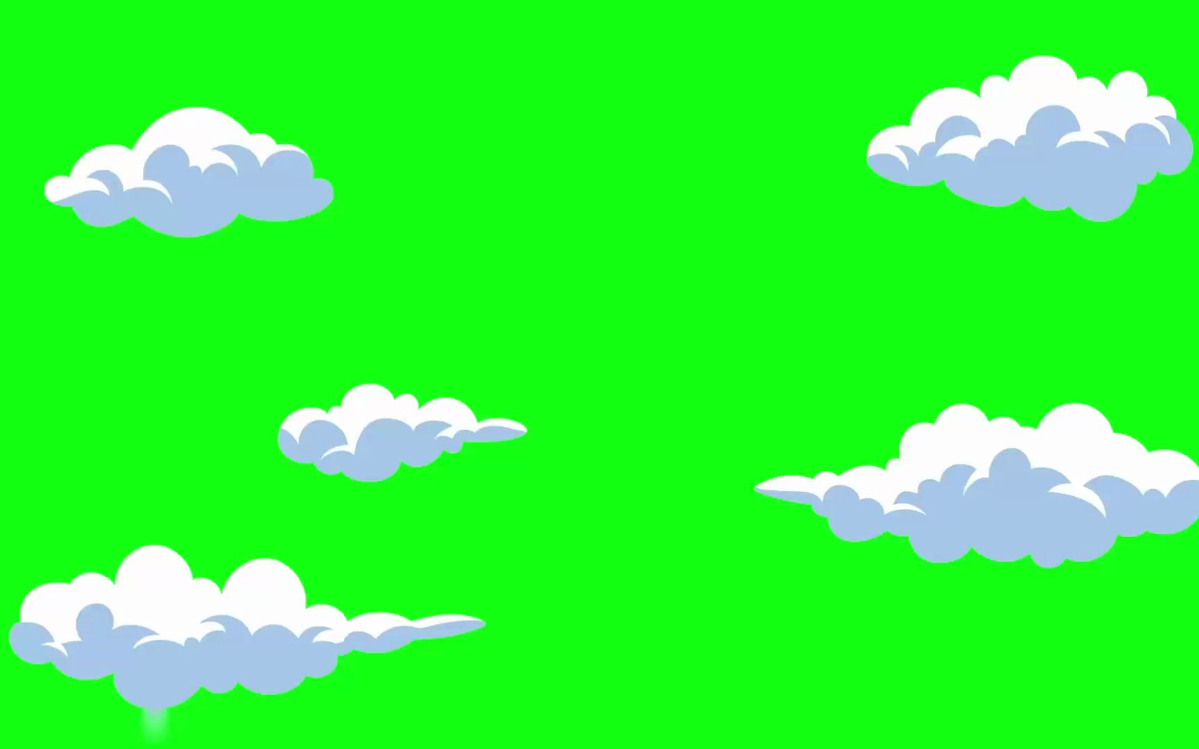 绿幕视频素材白云
