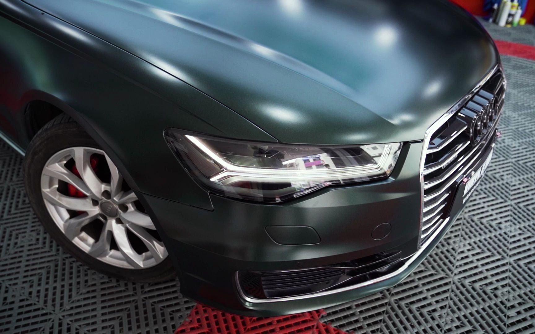 奥迪a6改色重金属子夜绿-魅力十足