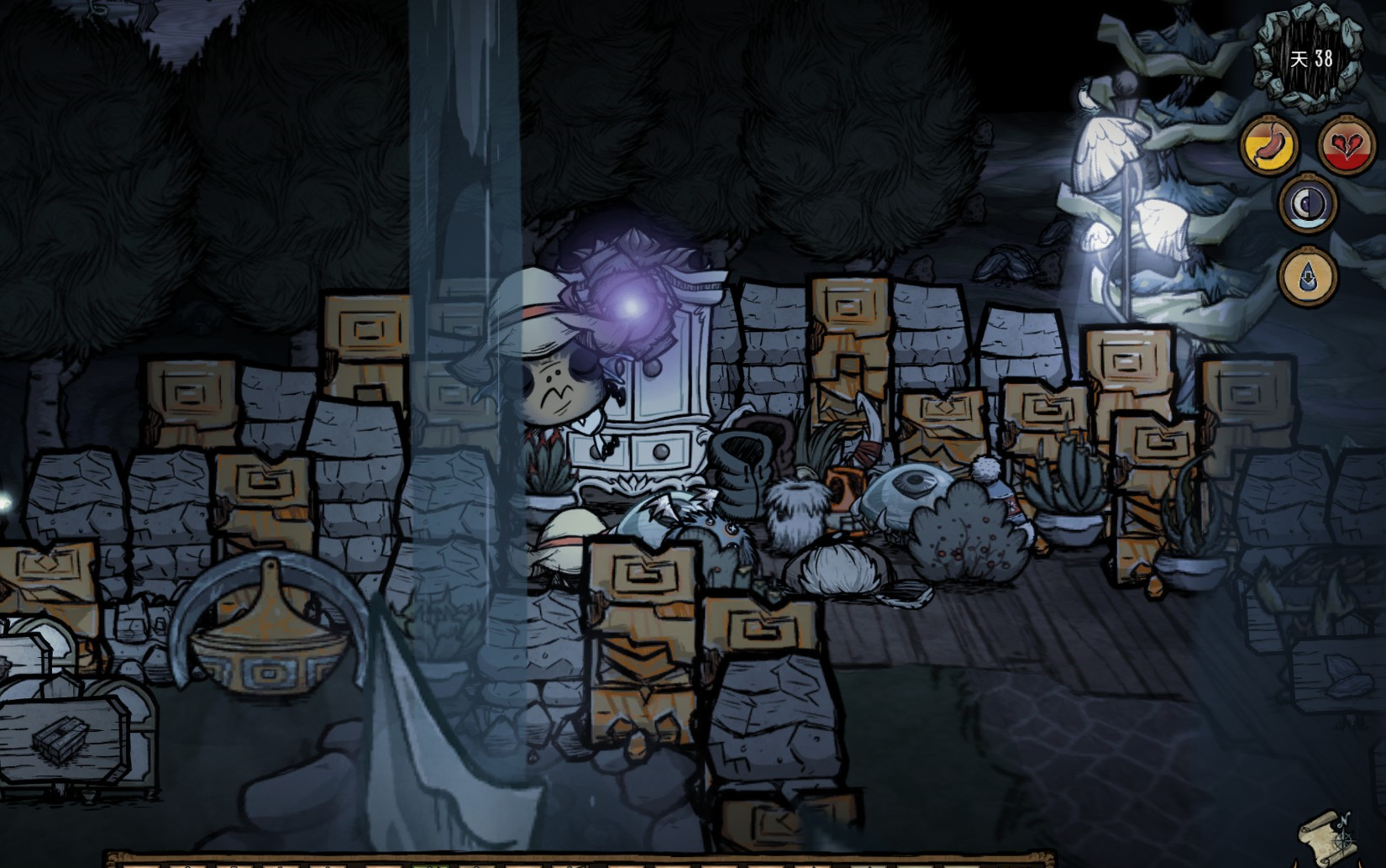 【饥荒联机 】村长的地下月岛温泉小基地,原来这么美?(先看简介)