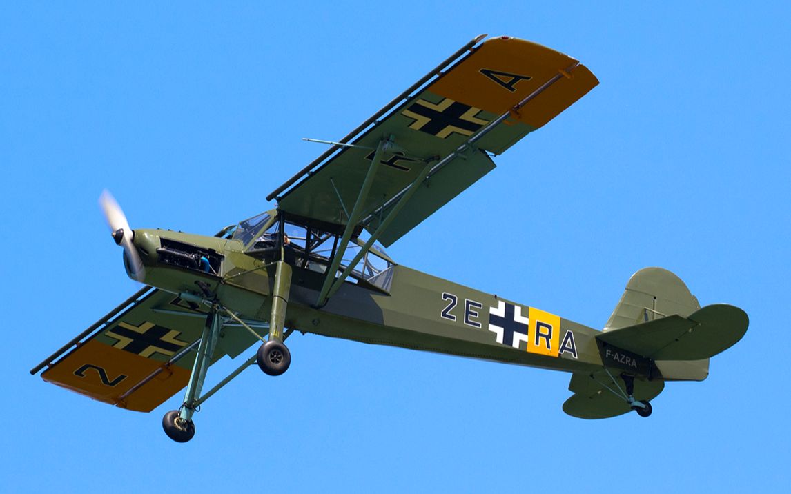 菲斯勒 fieseler fi 156u storch 鹳式 像真航模飞机的优雅飞行 (附
