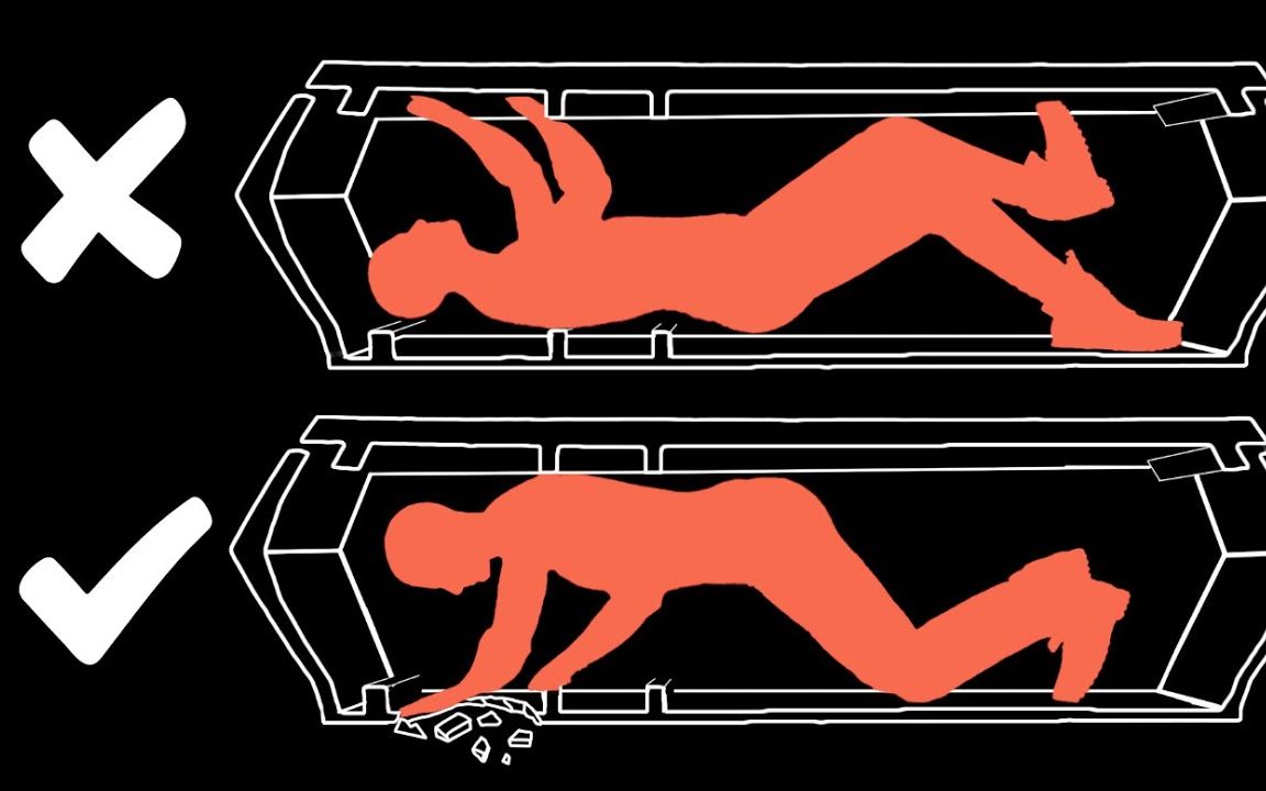 [图]如果你不小心被活埋了，该如何正确自救？@油兔不二字幕组