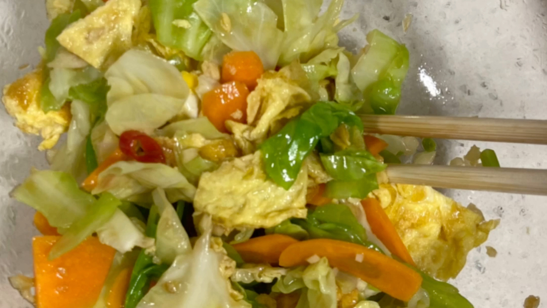 凉拌包菜 炸茄子_哔哩哔哩_bilibili