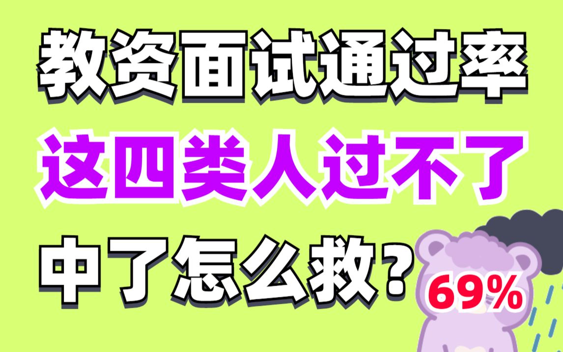 教资面试通过率是怎么卡的?通过率是多少?哪批通过量最高?这四类人过不了,别怕还有救!教案试讲结构化都有上岸宝典!哔哩哔哩bilibili