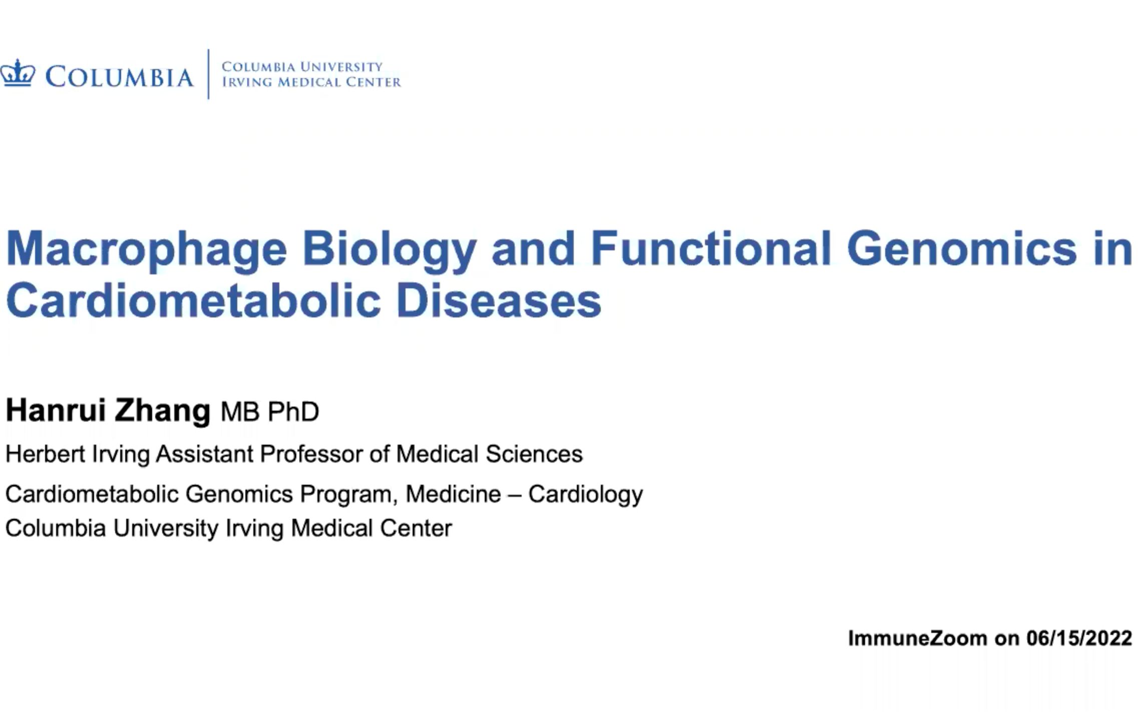 Macrophage Biology and Functional Genomics in Cardiometabolic Diseases哔哩哔哩bilibili