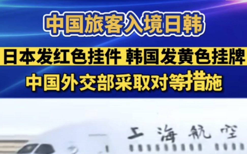 日本发红色挂件标记中国旅客 韩国发黄牌 最终双双被暂停赴华普通签证!哔哩哔哩bilibili