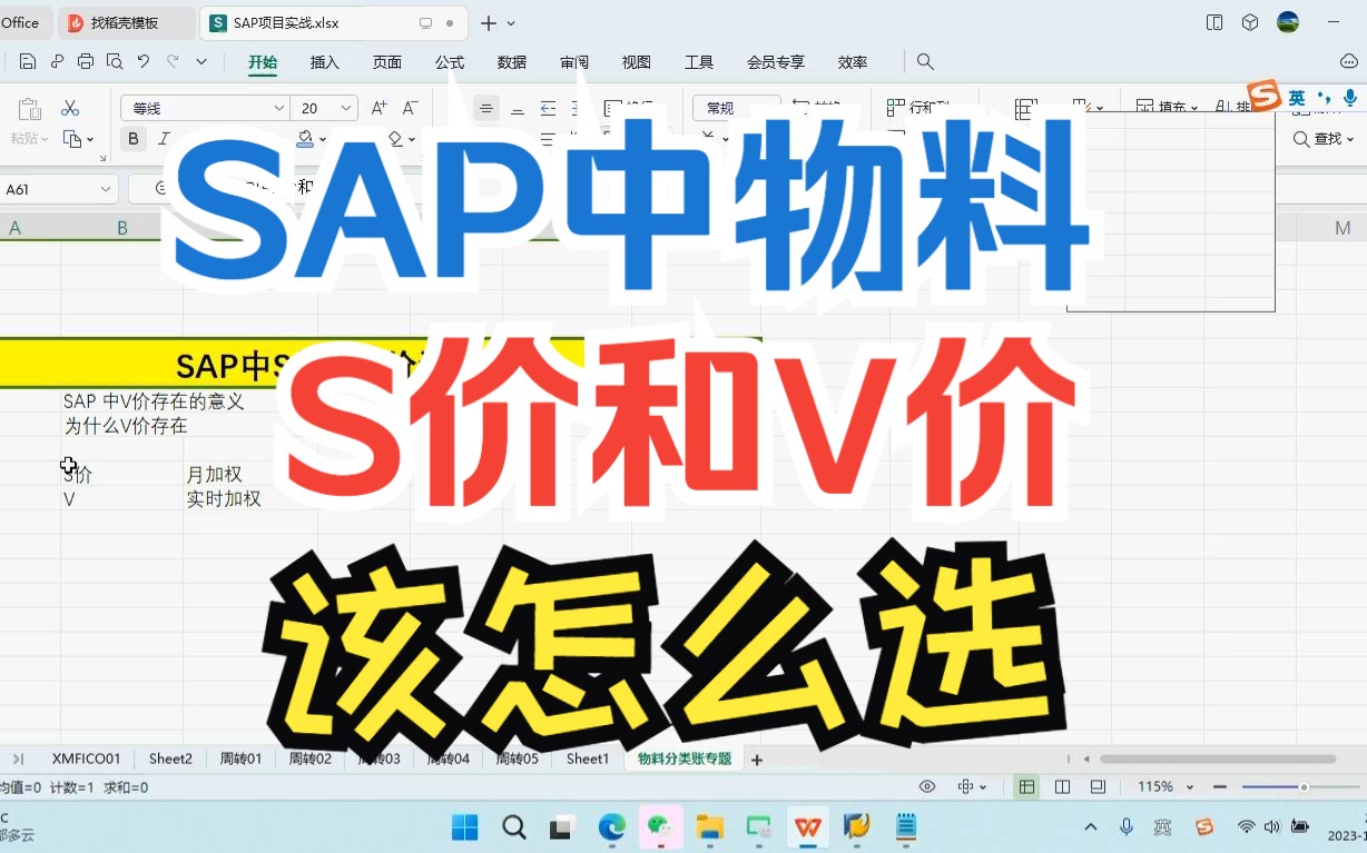 SAP中S价和V价该怎么选 SAP S4 FICO SAP MM SAP ABAP哔哩哔哩bilibili