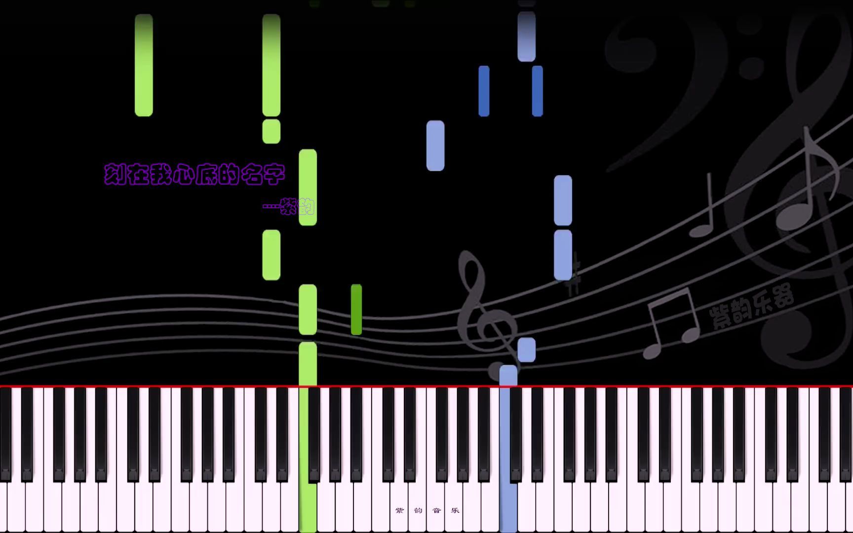 [图]刻在我心底的名字-钢琴曲 曲谱同步 练琴自学视频