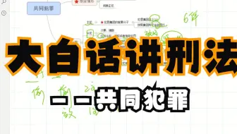 【大白话】讲刑法——共同犯罪（思维导图版//省考//公安专业知识//法律适用）