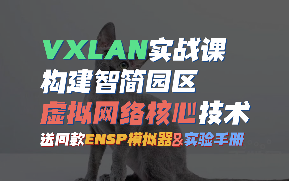 华为HCIE实战技术课程!VXLAN构建智简园区虚拟网络核心技术【送实验手册+模拟器】网络工程师CCIE/HCIP/HCIA/CCNP/HCIE/CCNA哔哩哔哩bilibili