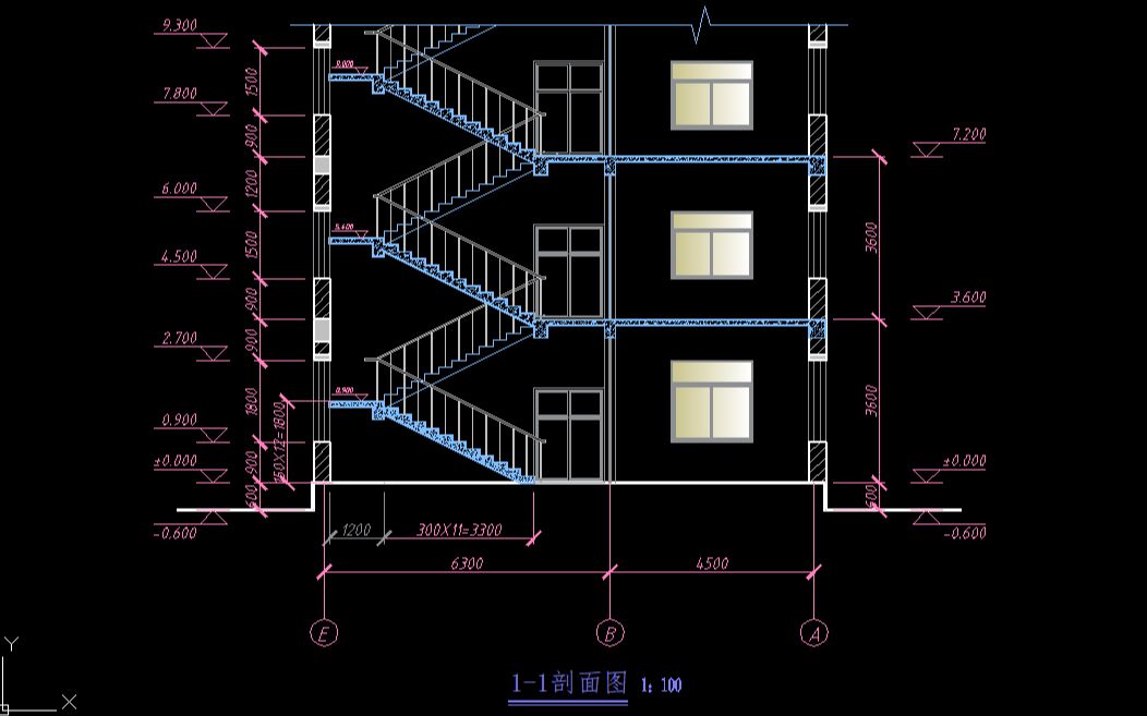 13建筑剖面图的绘制A哔哩哔哩bilibili