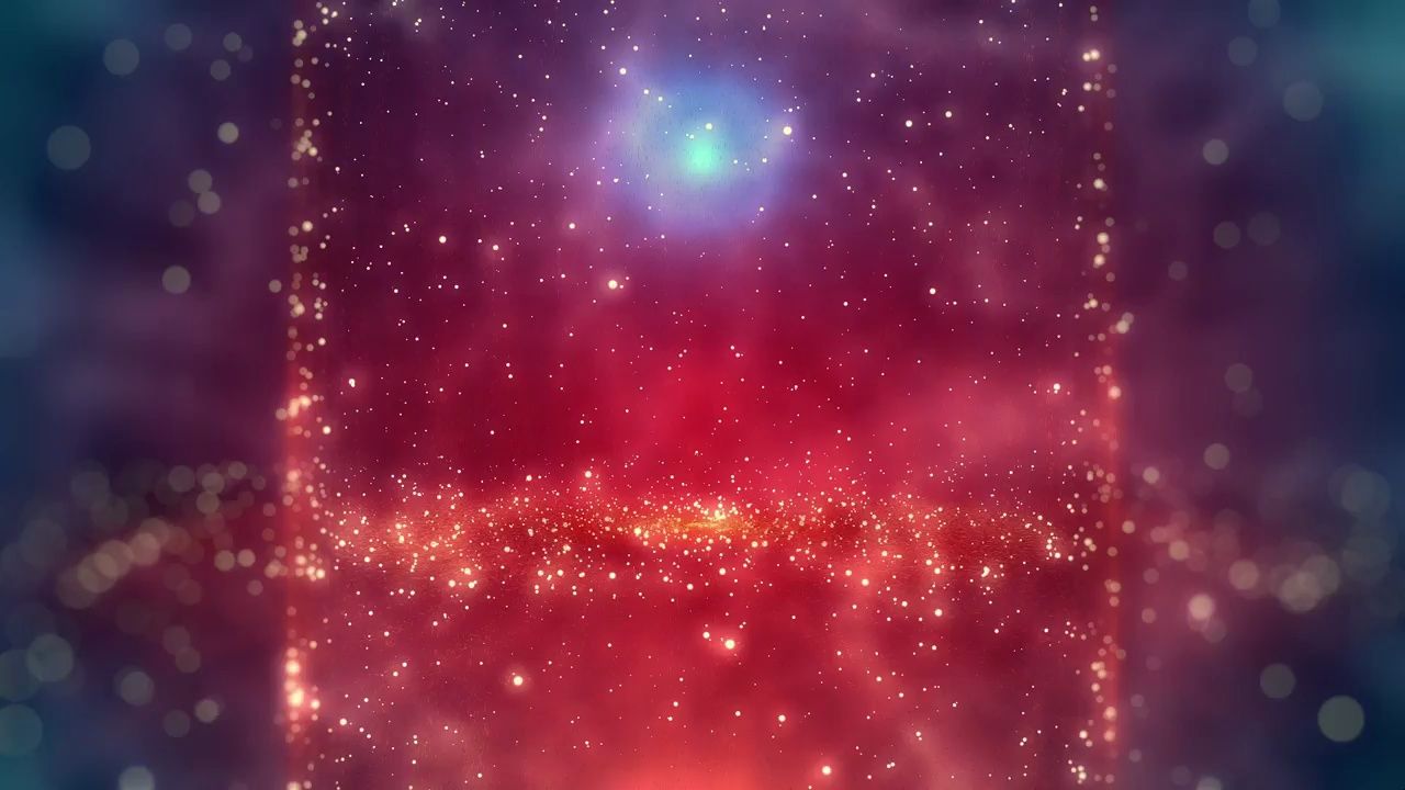 y1594 她说 炫酷动感节奏星星粒子星空灯光秀炫酷动感舞蹈模特走秀