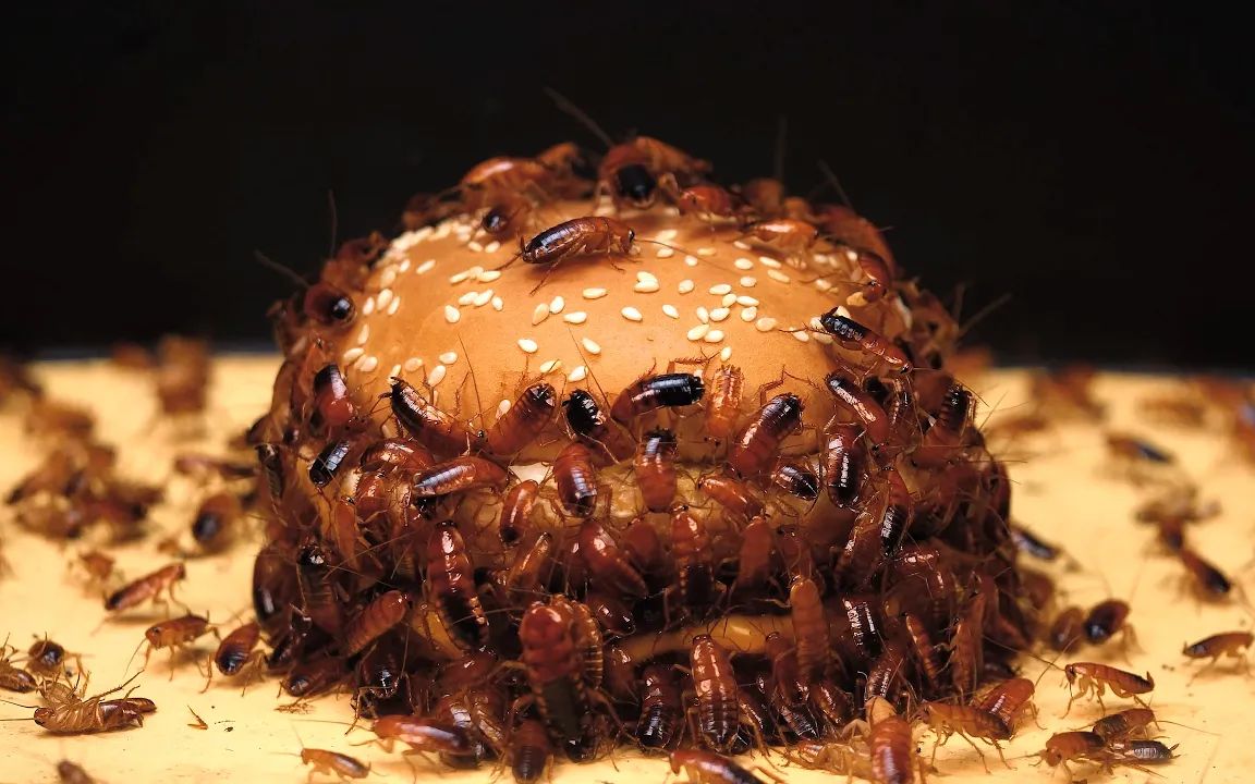 把汉堡放入1000只饥饿的蟑螂堆里会怎样卧槽看完全程太恐怖了