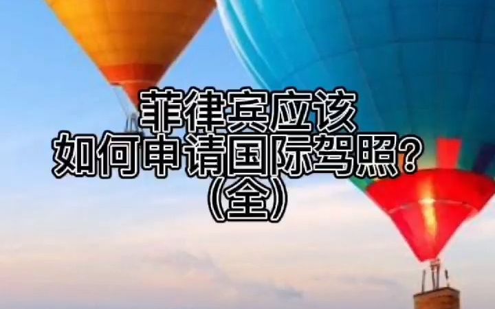 在菲律宾应该如何申请国际驾照(全)哔哩哔哩bilibili