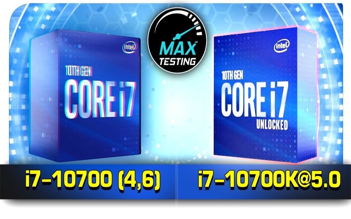 6ghz vs i7-10700k 5ghz cpu游戏性能测试对比(1080p分辨率,显卡为rtx