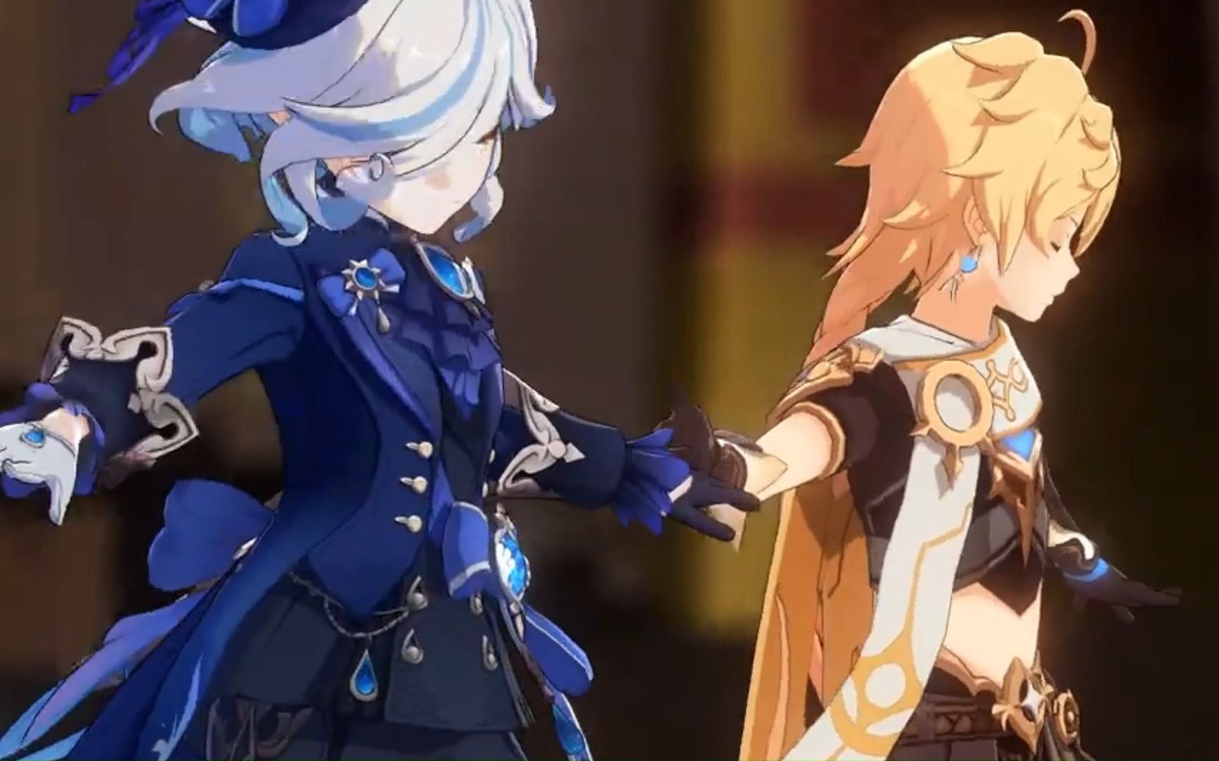 原神枫丹隐藏剧情,旅行者与芙芙的双人舞蹈!